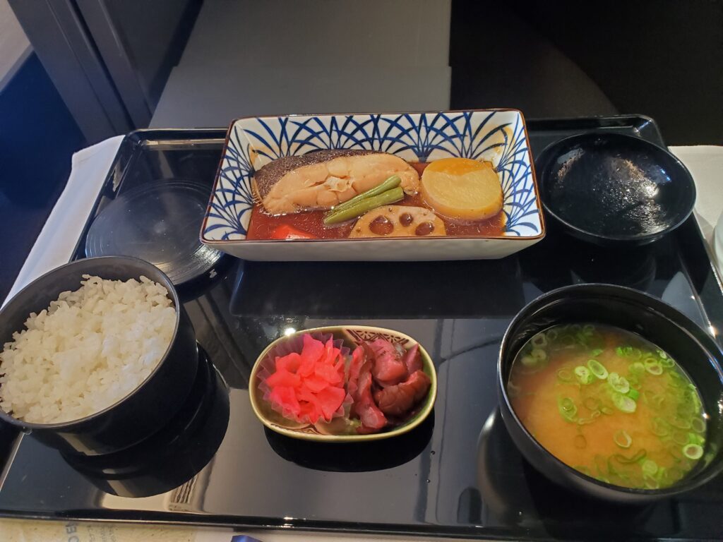 ANA Airline, JFK to HND, Business  meal 