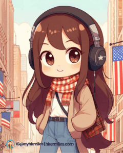 Listening Cantonese songs at New York City, USA.